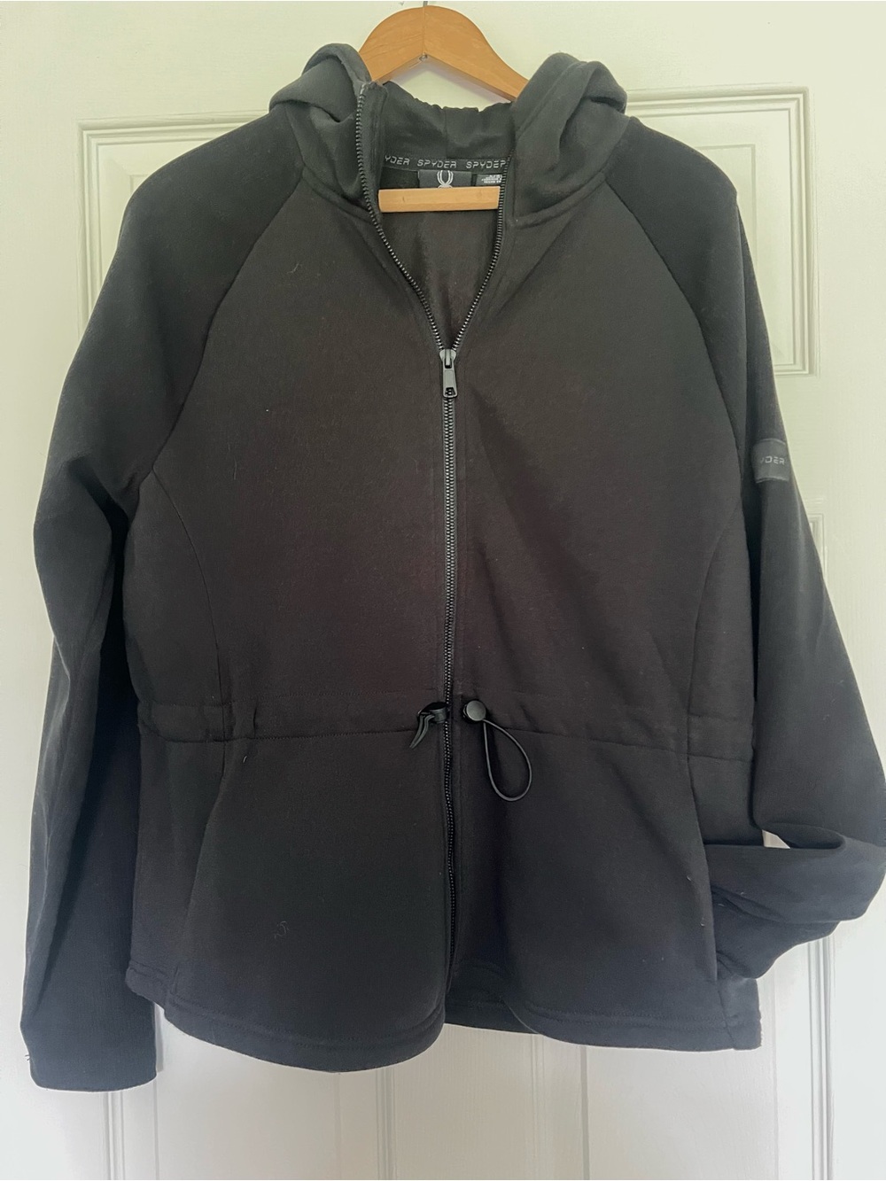 Women’s Spyder Black Full-Zip Hooded Jacket with Toggle- L